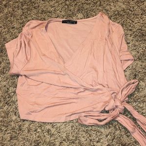 Crop Tie Shirt